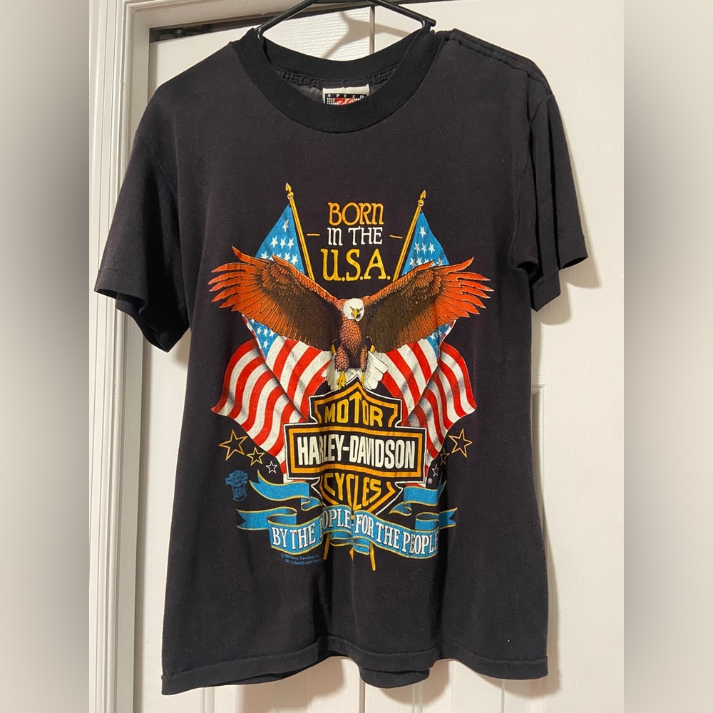 Vintage Harley Davidson Born in the USA Unisex T-shirt